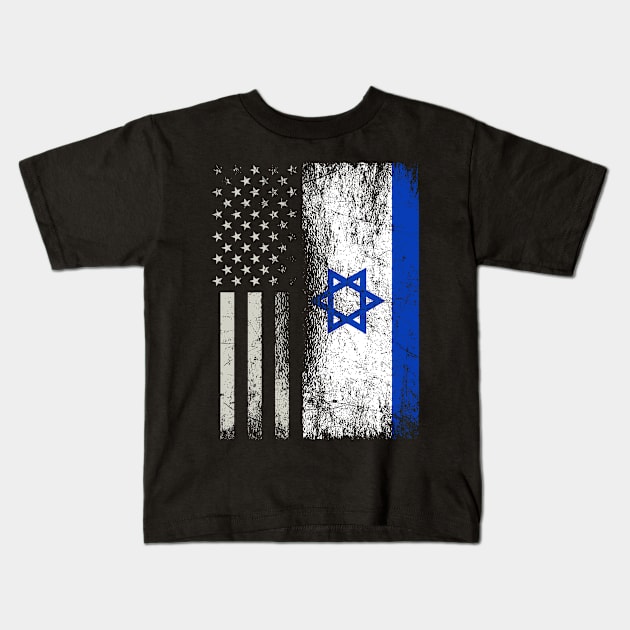 Isreal US Flag Kids T-Shirt by ShirtsShirtsndmoreShirts